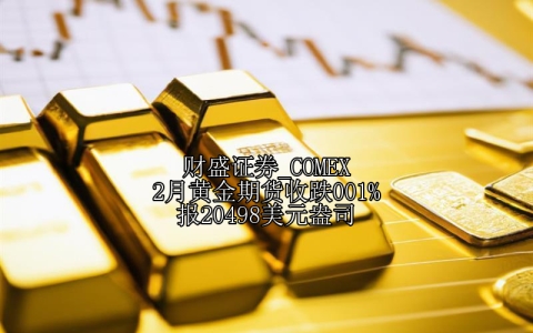COMEX 2月黄金期货收跌001% 报20498美元盎司